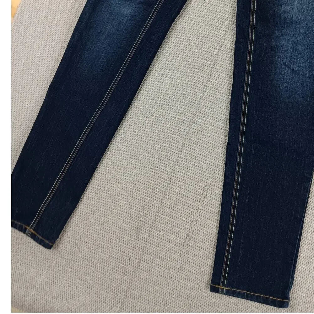 Rocawear Classic Skinny Jean Women 14 33X33‎  Dark Wash Rhinestone Back Stretch